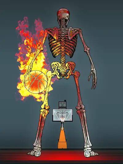 骷髅打篮球