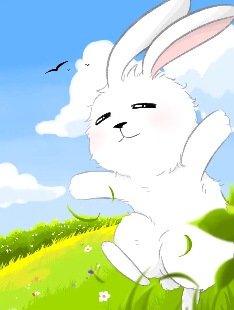 那里有只兔子！